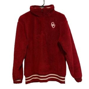 University of Oklahoma Zoozatz Quarter Zip Pullover Size Small